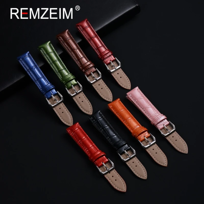 

Ice Surface Shiny Leather Watch Strap 12/14/16/18/20/22mm Replacement Bracelets Suitable for Men Women Watchband Accessories