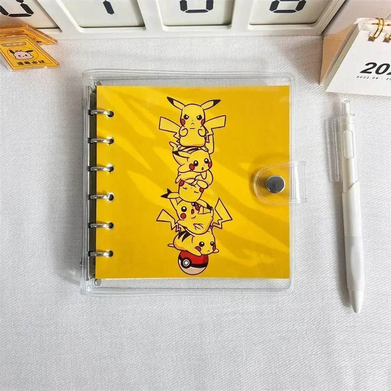 Anime Pokemon Pikachu Loose leaf Notebook for Elementary School Students with High Beauty, Detachable Cartoon Handbook