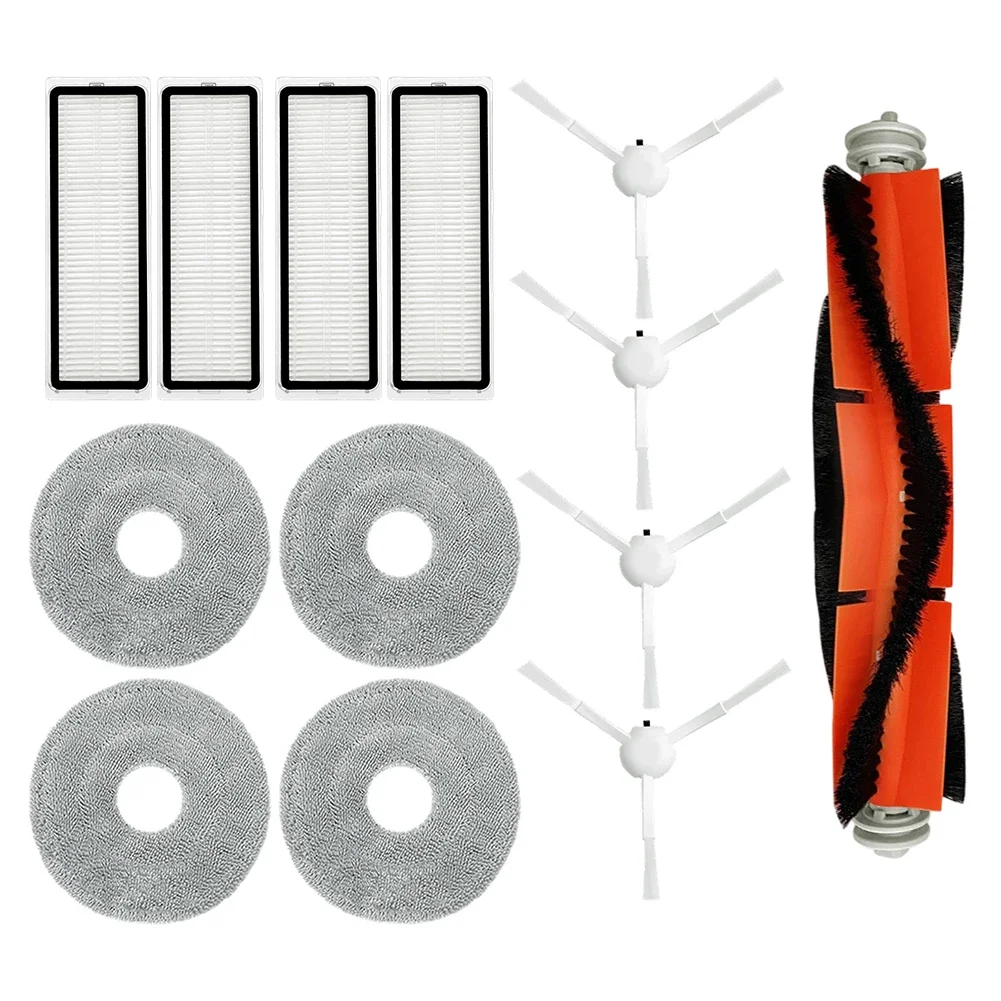 Main Brush Side Brushes HEPA Filters And Microfiber Wipes For Xiaomi S10+ / S10 Plus Robot Vacuum Cleaner 13 Piece Set