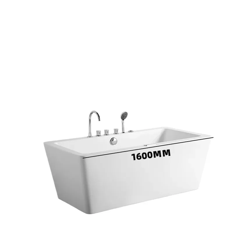 Acrylic Freestanding Bathtub with Faucet Shower Constant Temp Hydro Massage Smart SPA Soaking Tub for Bathroom
