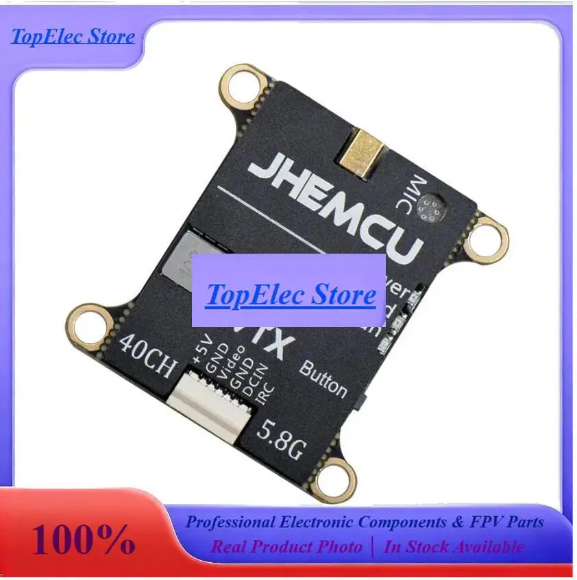 TopsJHEMCU 2.5W VTX 5.8G 40CH Adjustable 0mW/25mW/400mW/800mW/1.5W/2.5W FPV Powerful Transmitter W/Microphone Heat Sink 2-6S 30