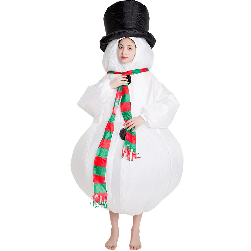 

Christmas Cosplay Costume Cartoon Dolls Adult Funny Santa Claus Snowman Inflatable Holiday Theme Party Role Playing Outfit