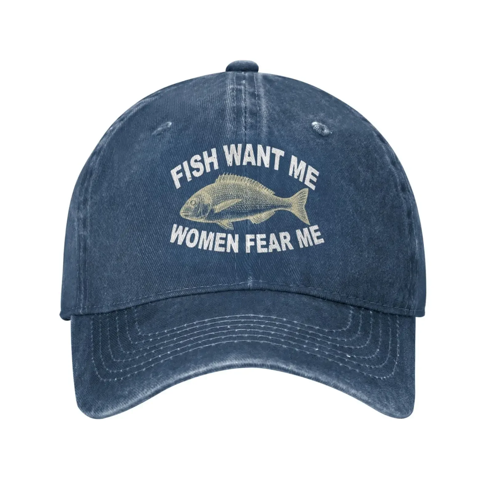 Hat Women Want Me Fishes Fear Me Hat for Women Baseball Cap Graphic Cap