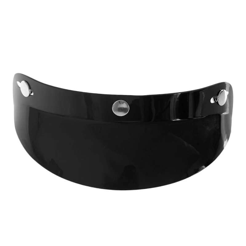 Hot Universal 3 Snap Visor Face Shield Lens For Motorcycle Helmets Open Face