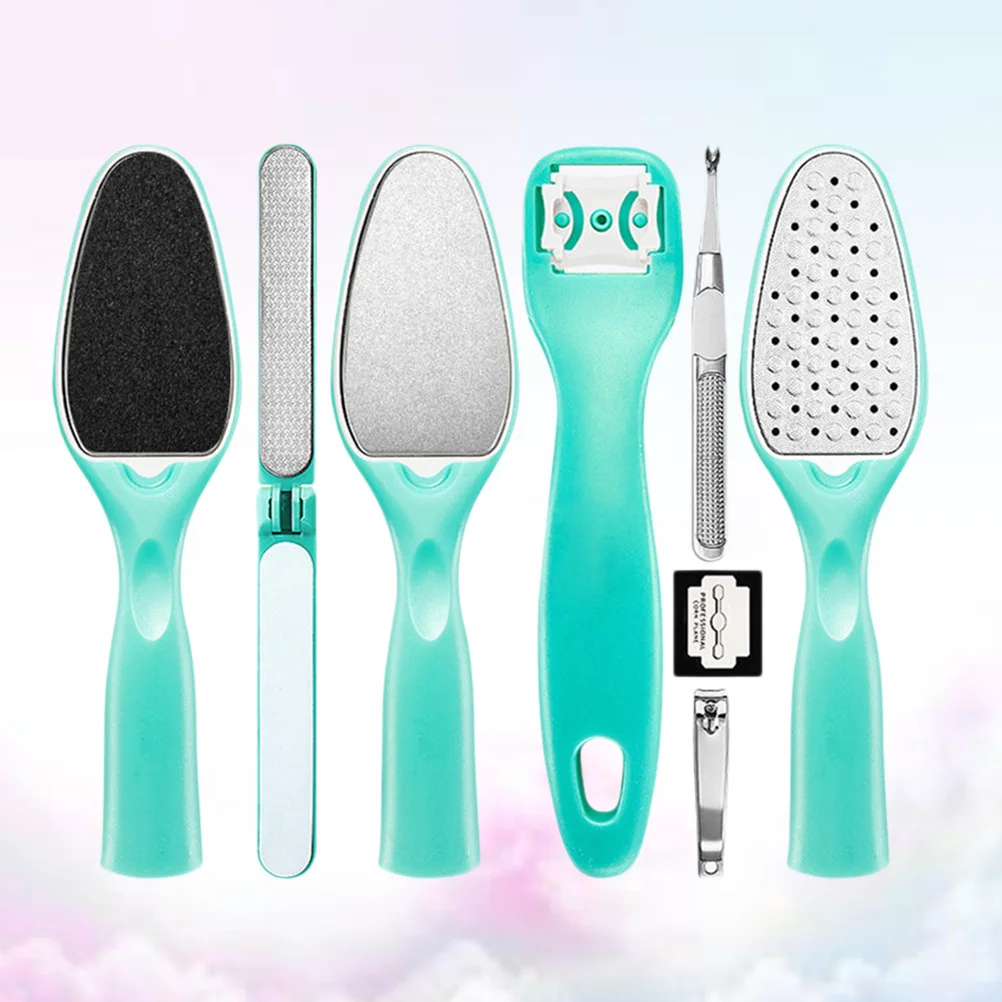 

1Set 8 Tools Pedicure Set for Foot Rasp Callus Remover Dead Skin Nail File Coarse Fine Sandpaper Home Use Kit Pedicure Set