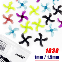 16pcs/8Pairs Gemfan 1636 40mm 4-Blade PC Propeller 1mm 1.5mm Single Hole for FPV Racing Brushless Tinywhoop Drones 1103 1105