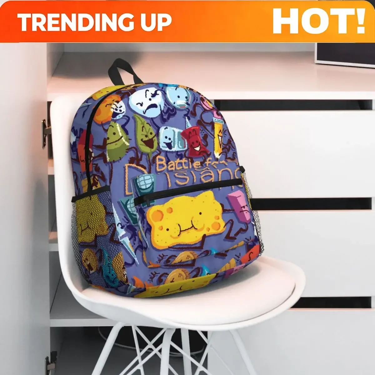 Custom Bag BFDI Four BFB Student Backpack School Bag Hiking Travel Daypack For Boys Girls Fashion Bookbag Shoulder Bags