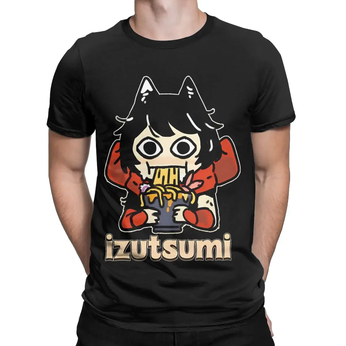 Casual Izutsumi Eats Ramen Dungeon Meshi T-Shirts Men Women's Cotton Tee Shirt Printed Clothes