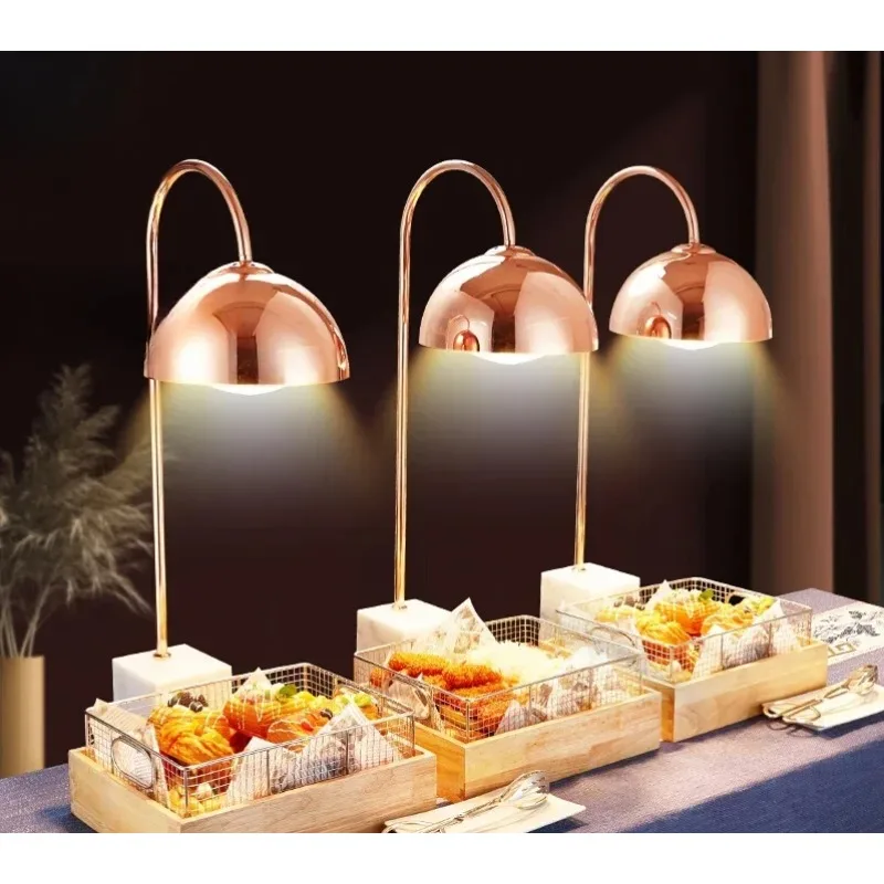 

Buffet food insulation lamp cooked food fried chicken chips display rack hotel restaurant catering food heating insulation stati