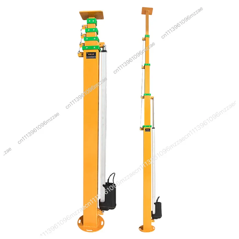 Mobile Hand Lift Pole, Portable Hydraulic Mast, Manual Telescopic Pole 3 Meters 4 Meters