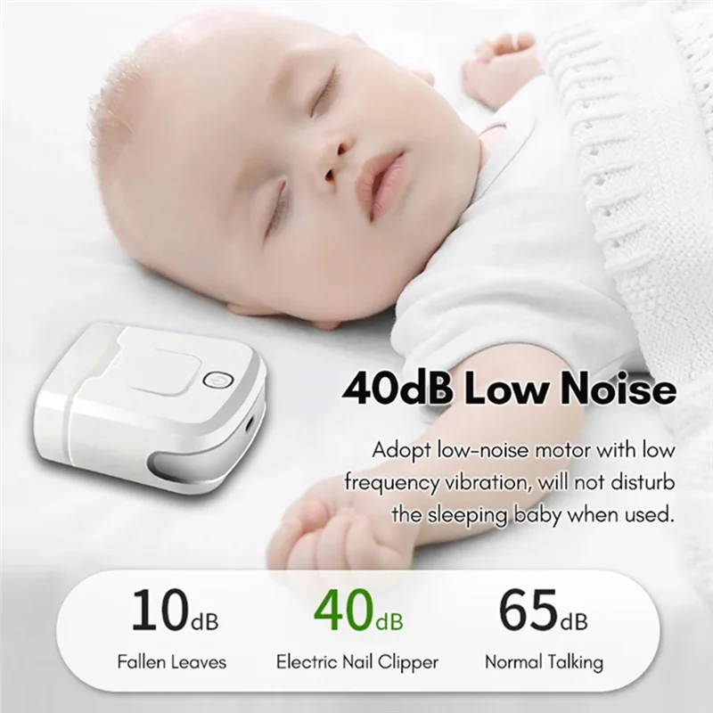 Dispositivo de manicure cortador de unhas elétrico elegante para adultos, polidor de unhas, cortador de unhas automático anti-pitada para bebês e crianças, durável
