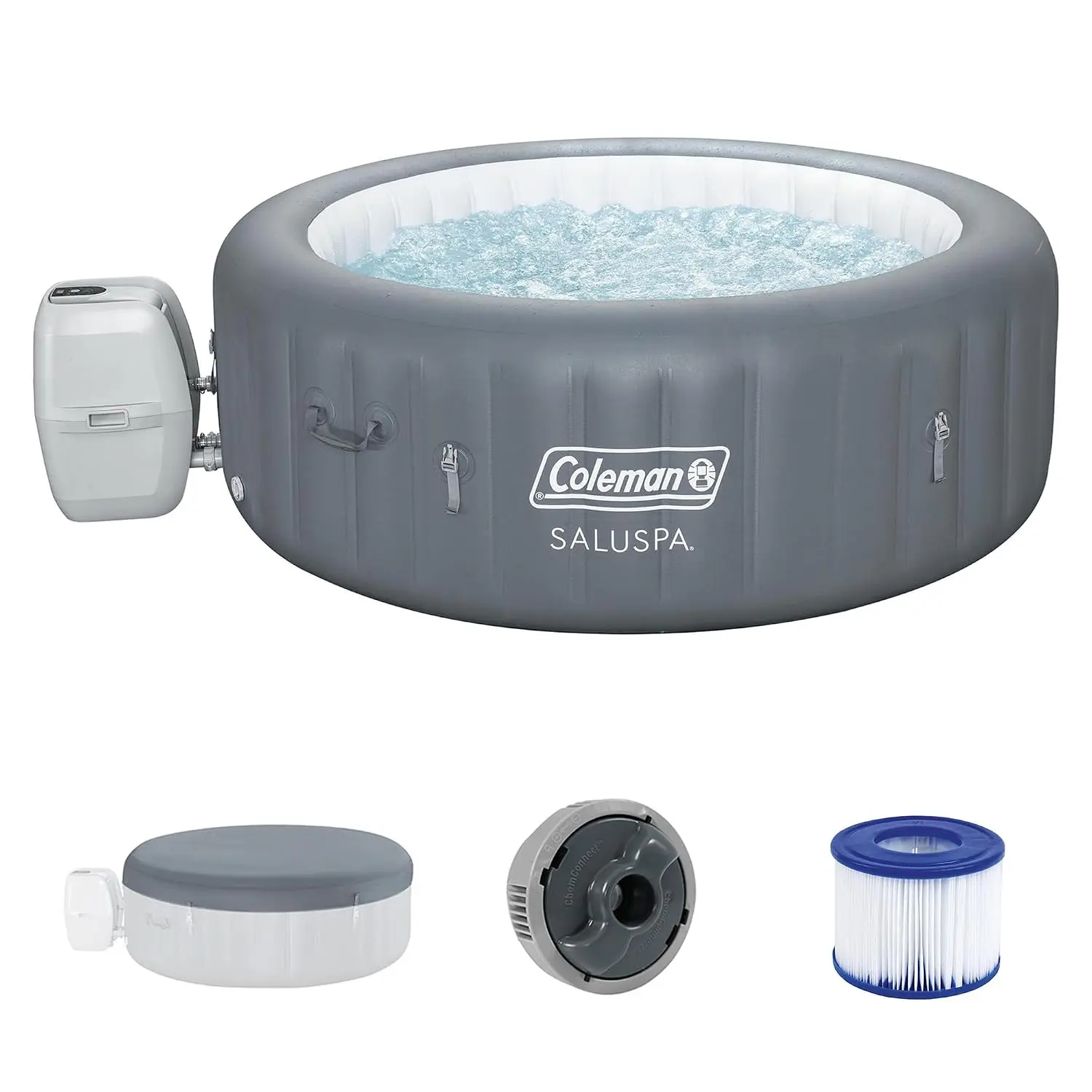 SaluSpa 4-6 Person AirJet Inflatable Hot Tub w/EnergySense Cover, 77