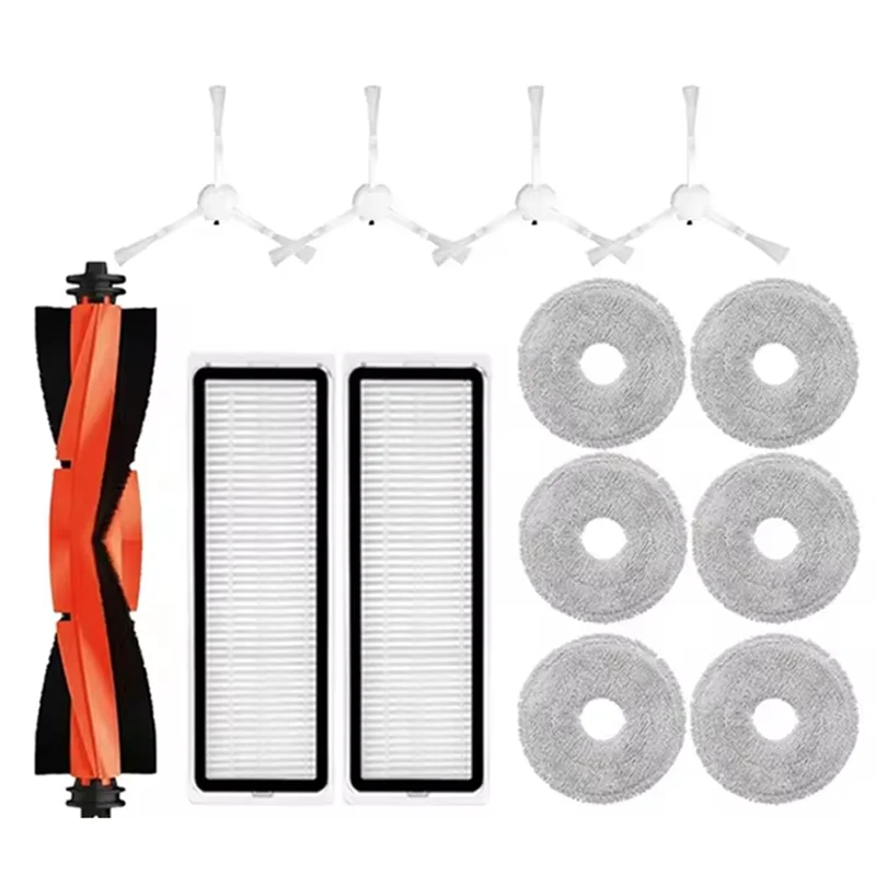 

-A96P For Xiaomi Robot Vacuum S10 Plus / S10+ / B105 Parts Accessories Main Side Brush Hepa Filter Mop Cloth Replacement