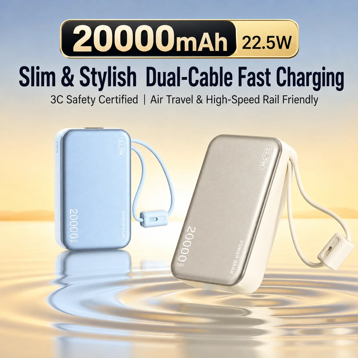 New Powerbank 20000mAh CCC China Standard 22.5W Power Banks Fast Charger for IPhone Xiaomi Huawei Samsung External Battery