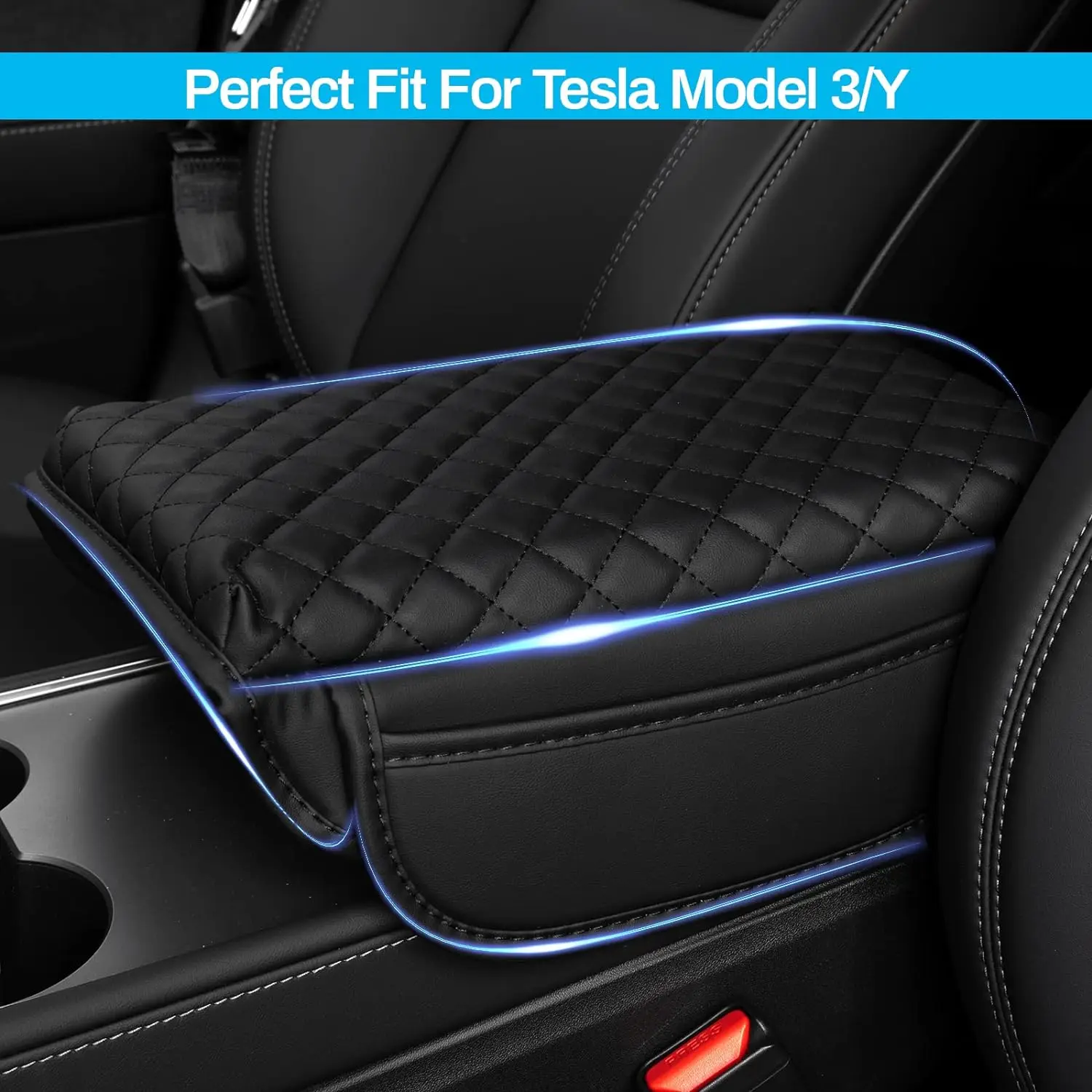 Per Tesla Model Y Model 3 Highland Console Cover bracciolo cuscino antigraffio accessori per la protezione della Console centrale in pelle