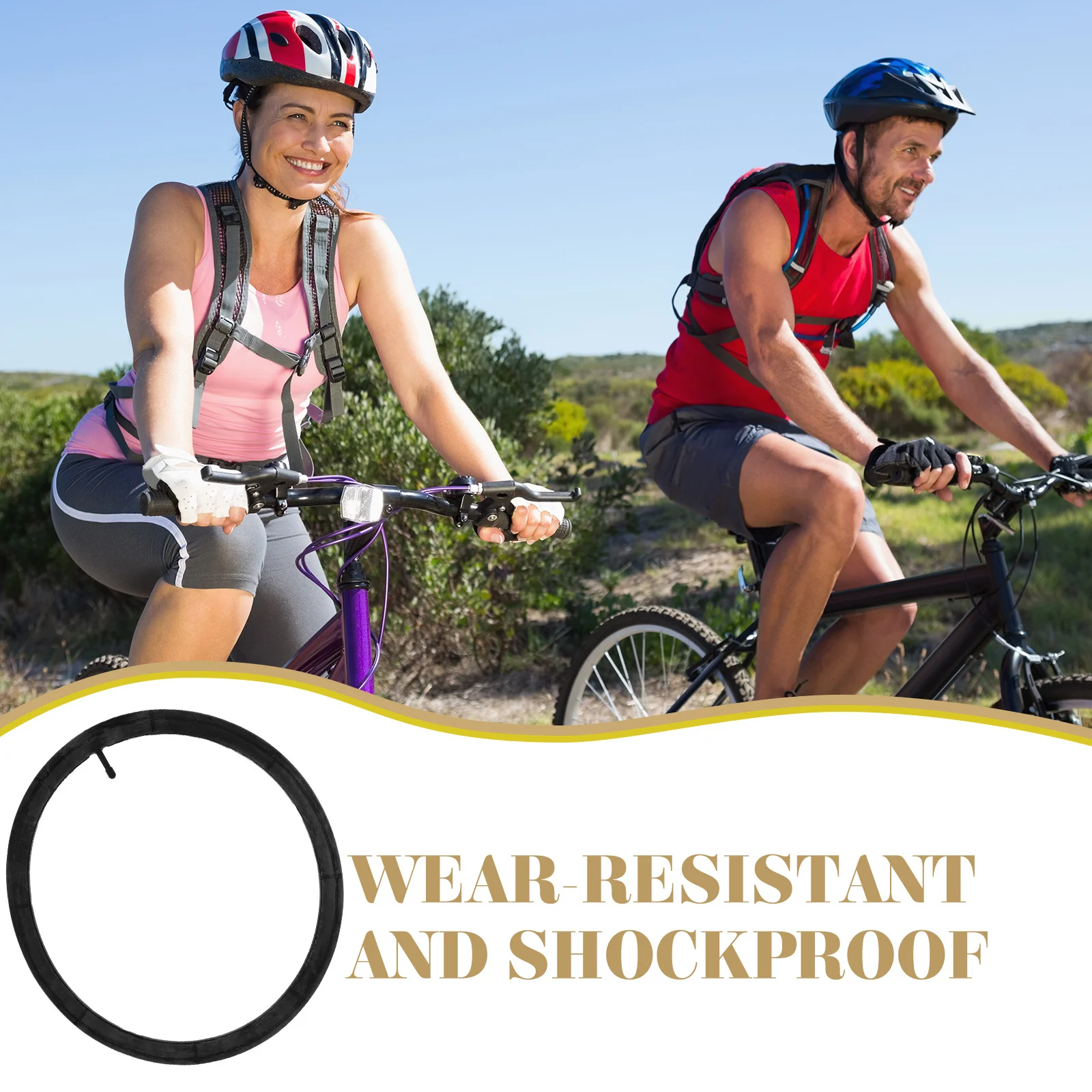 

Bicycle Inner Tube Rubber Wear-Resistant Durable Repair Replacement For Mountain Bike Cycling Shockproof Outdoor Riding