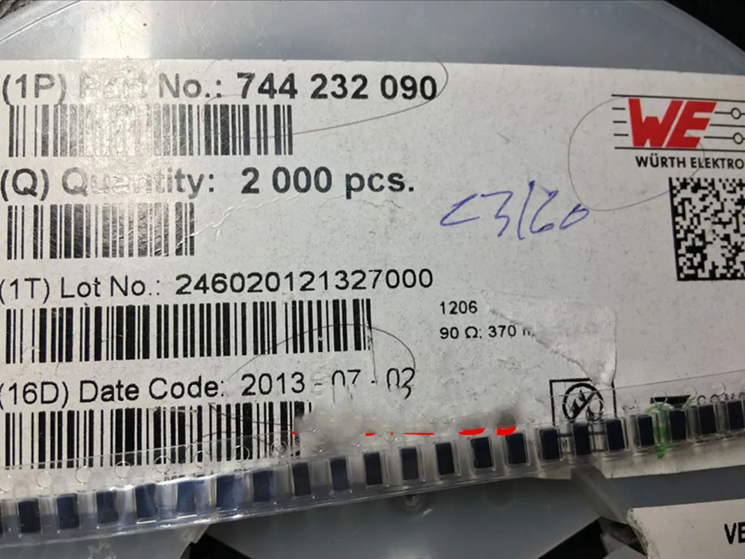 

744232090 WE-CNSW 1206-90R 370MA 125V chip common mode coil inductance