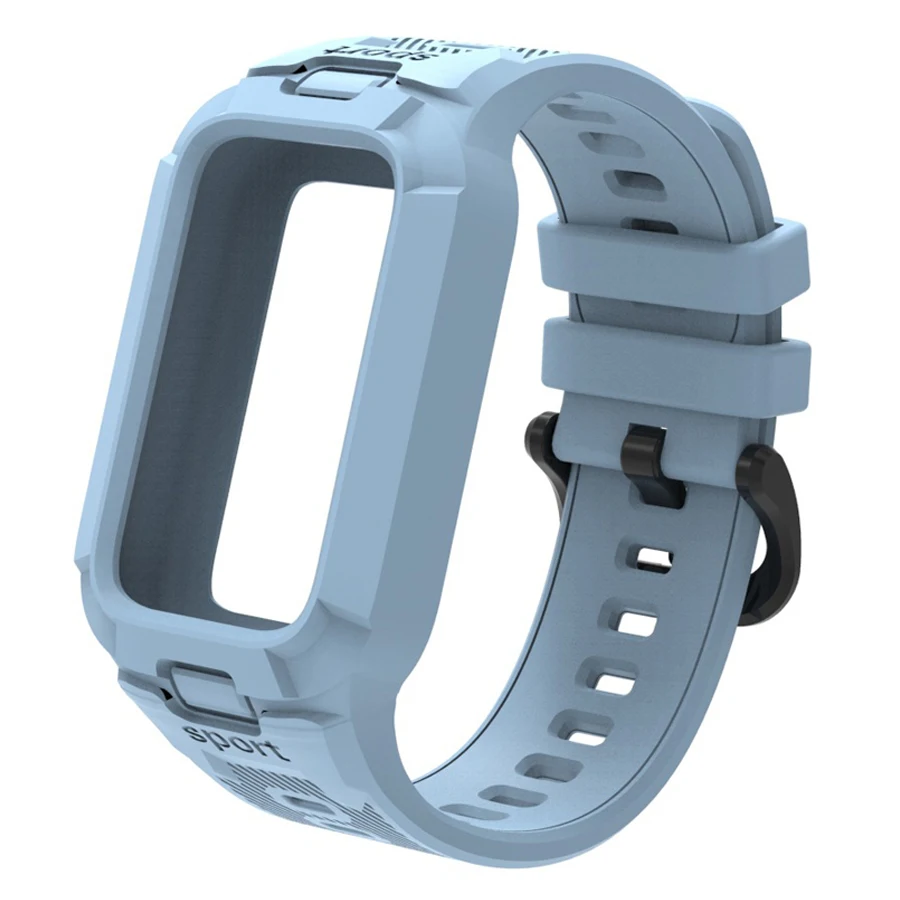 Siliconen bandje + hoesje voor Xiaomi Smart Band 9 8 Active Smart Watches accessoires armband voor Redmi Band 3/2 bandje met hoesje