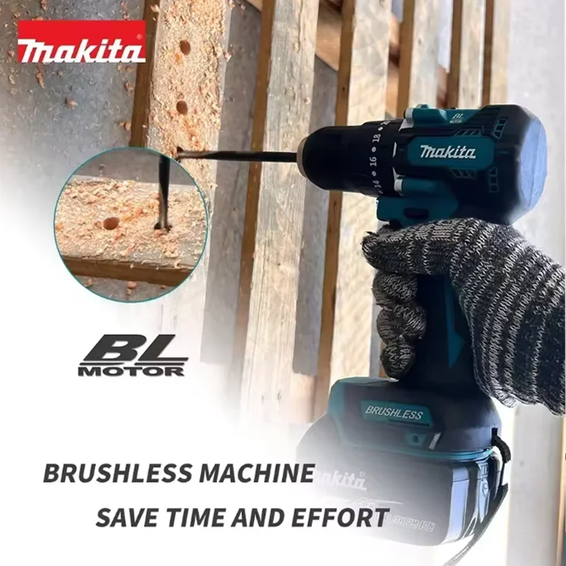 🐉 Makita DDF487 Furadeira sem fio 18V com bateria Chave de fenda de impacto elétrica sem escova Ferramenta elétrica recarregável