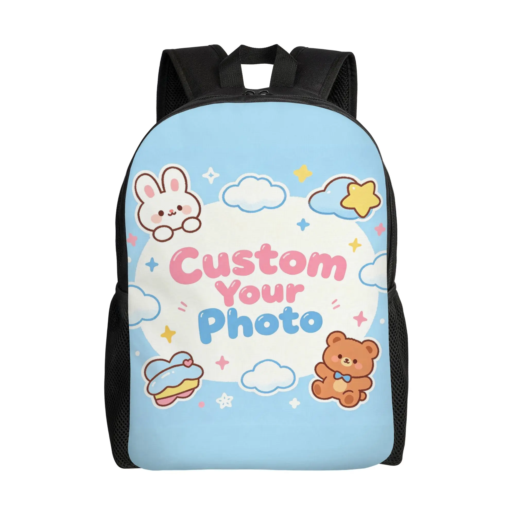 Custom Your Photo Logo Text Backpacks for Women Men College School Students Bookbag Fits 15 Inch Laptop  Bags