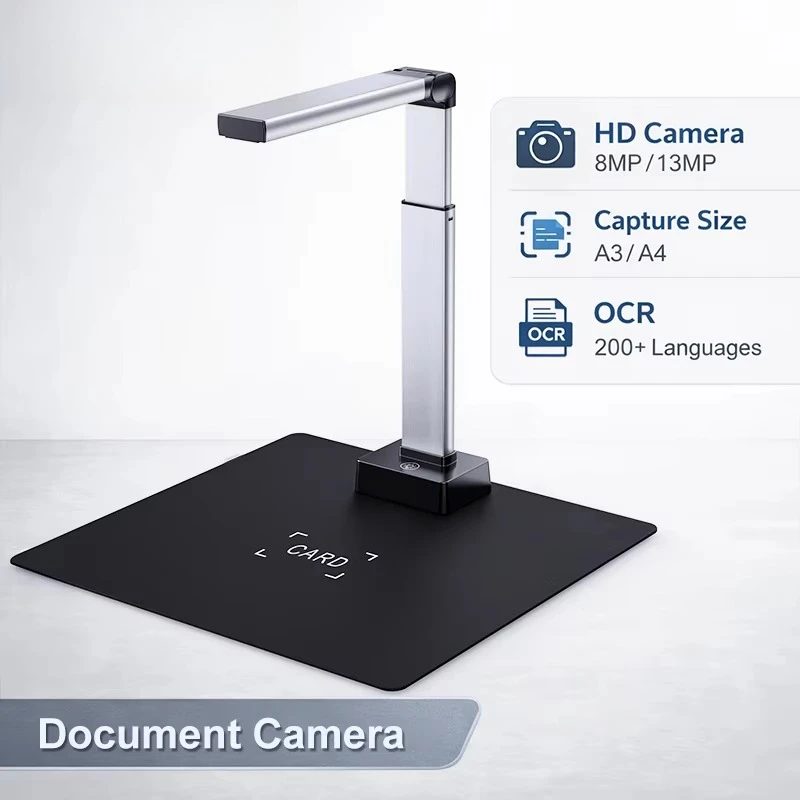 

A3 CMOS Documentwith 13MP Book Scanner OCR Auto Focus USB LED Office Library Stock
