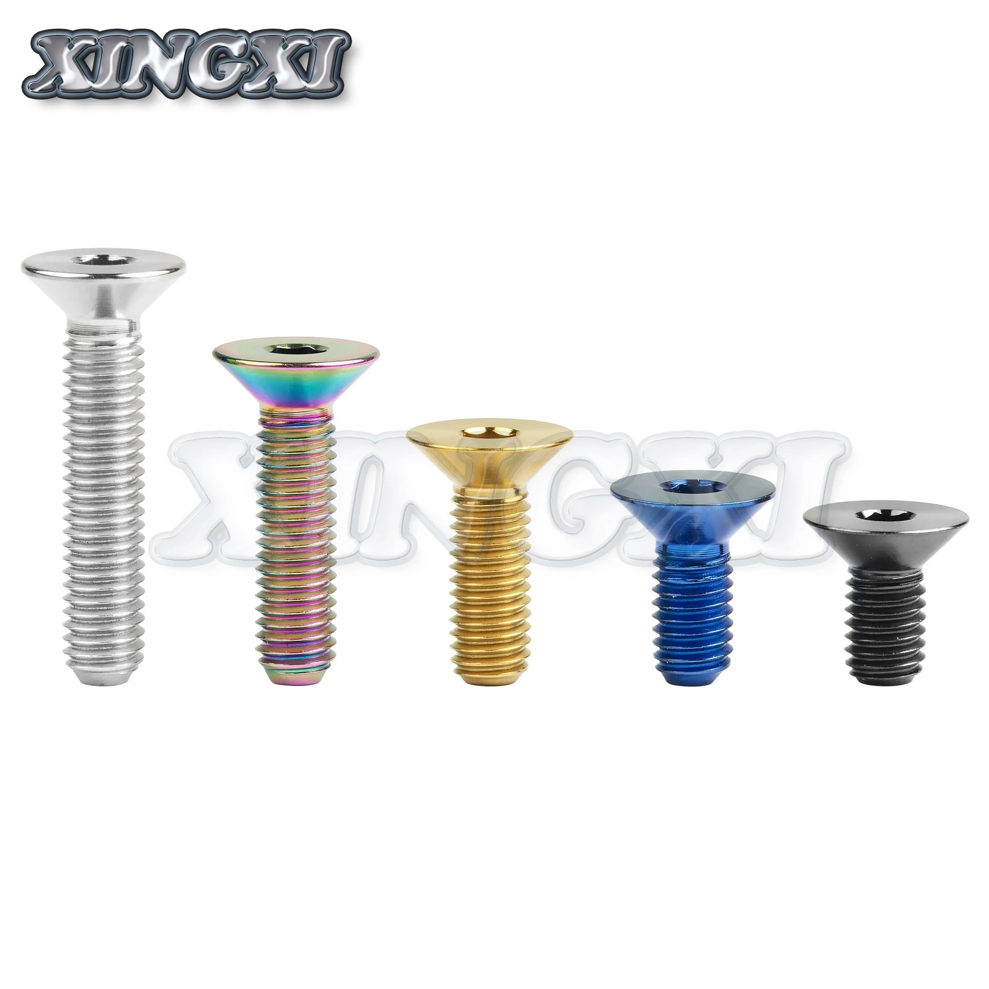 Xingxi Titanium Ti M5x10 12 15 20 25 30mm Allen Key Flat Countersunk Head Screw Bolt