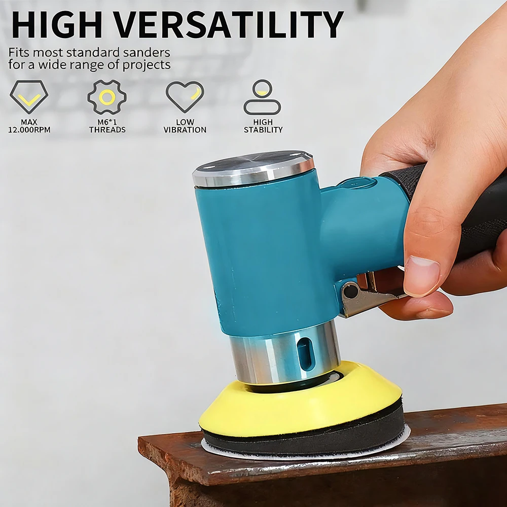 1/2/3/4/5 بوصة تلميع الرملي الوسادة الهوائية ساندر القرص دعم لوحة هوك وحلقة M6 M8 الموضوع لأداة دريمل طاحونة الدوارة #4