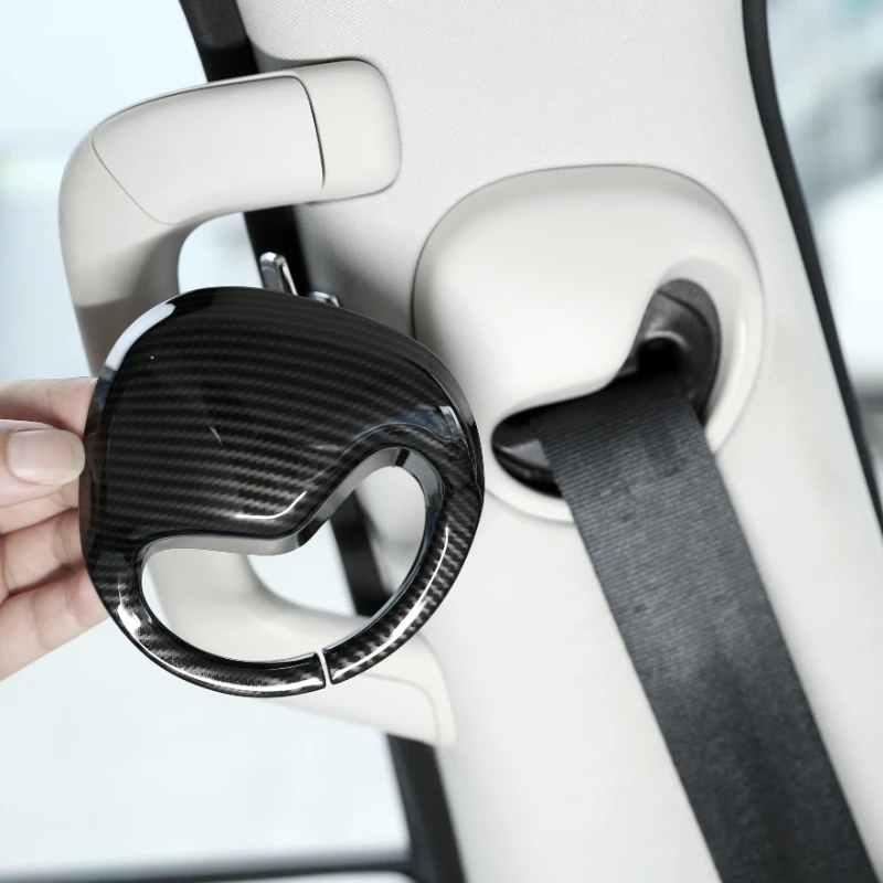 

For Land Rover Discovery 5 LR5 L462 2017-2023 ABS Carbon Fiber Car Safety Belt Cover Trim Sticker Interior Car Accessories