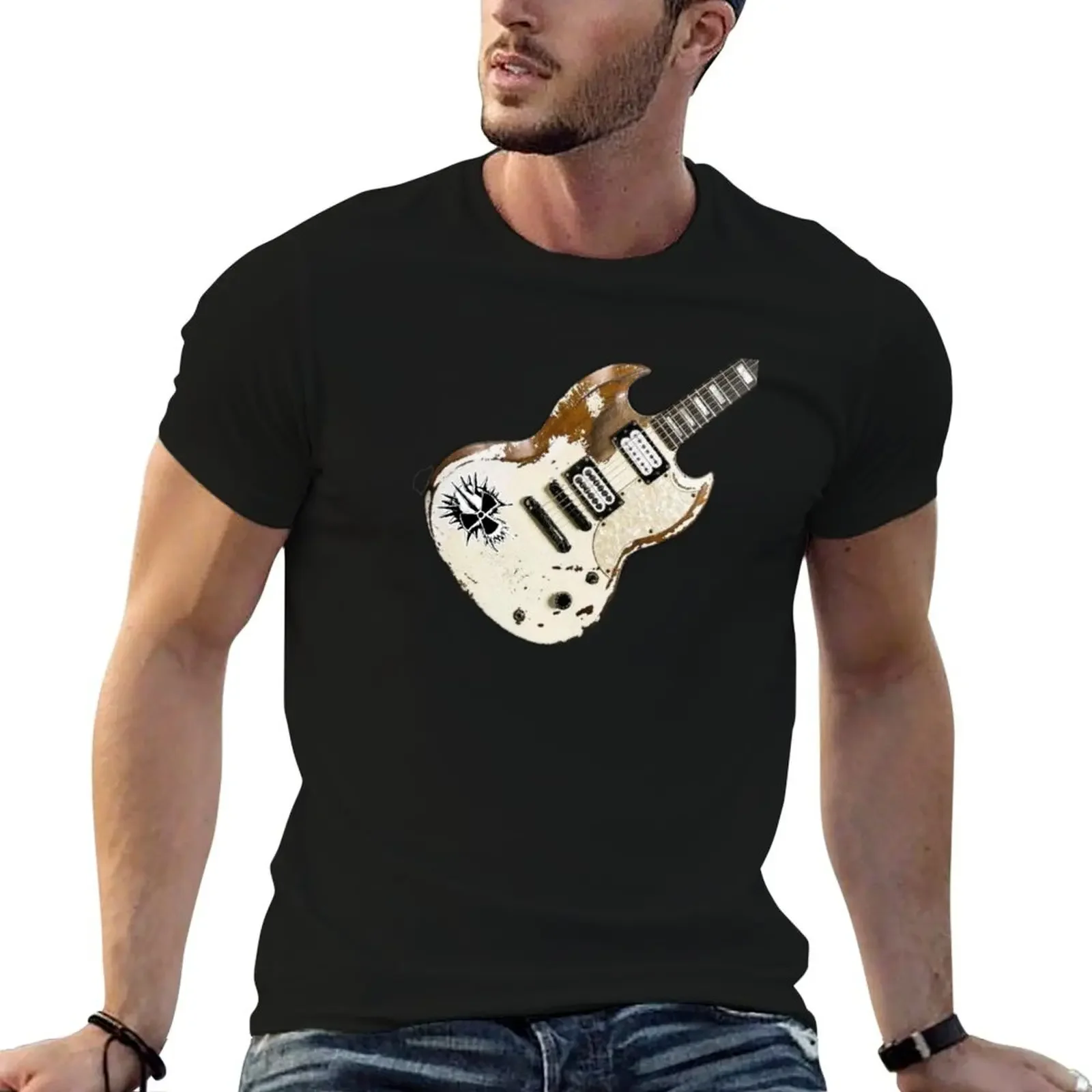 Corrosion of Conformity Guitar T-Shirt oversizeds vintage quick-drying man t shirt men clothes