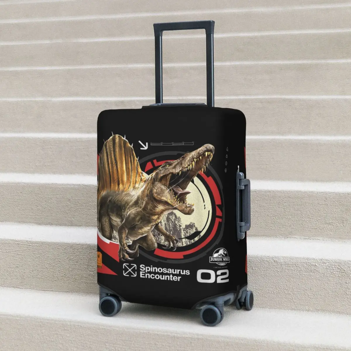 

Jurassic World Rebirth Spinosaurus Encounter Suitcase Cover Holiday Cruise Trip Elastic Luggage Supplies Protection