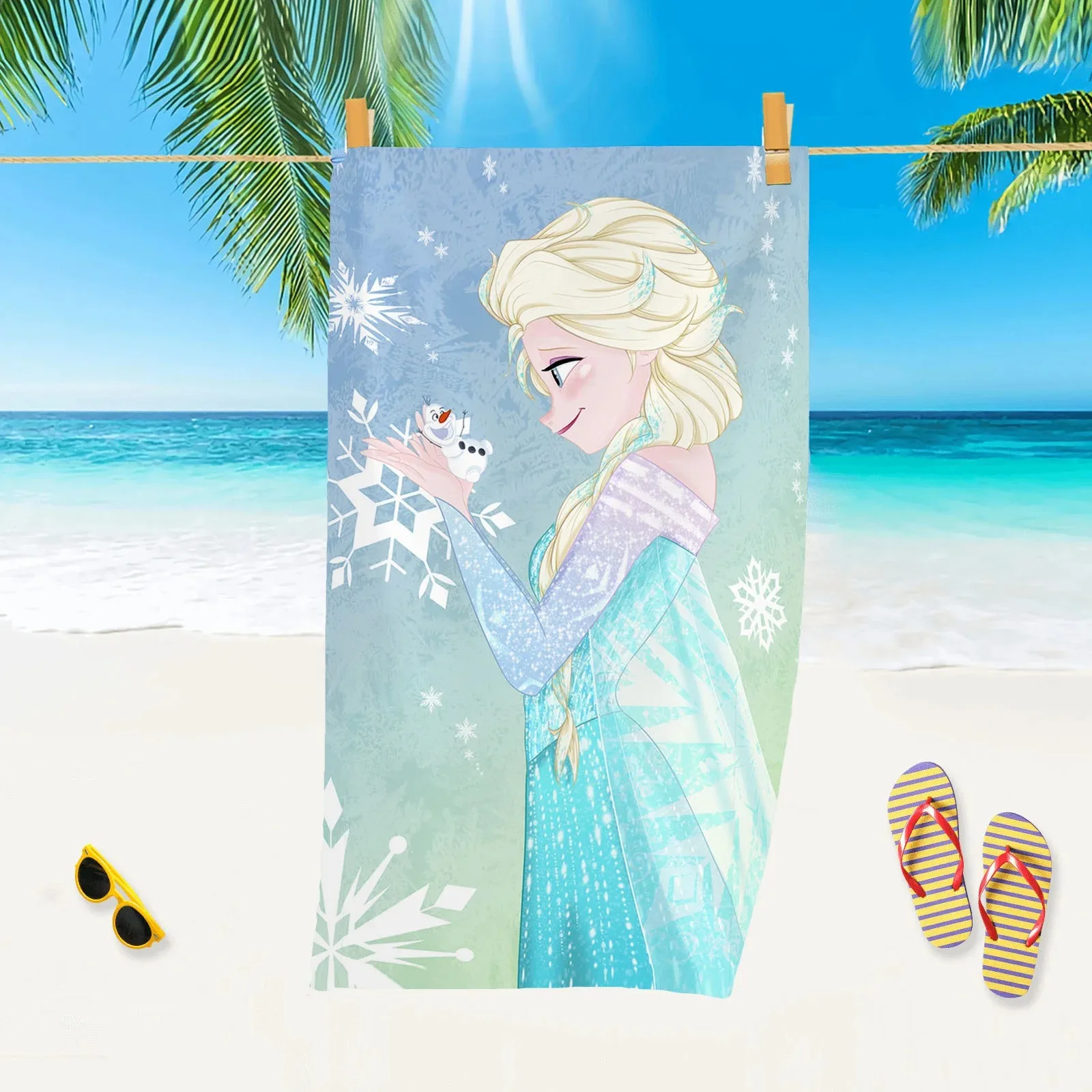 

Disney series princess beach towels are soft and skin-friendly, cute room decoration at home, and travel gifts for children