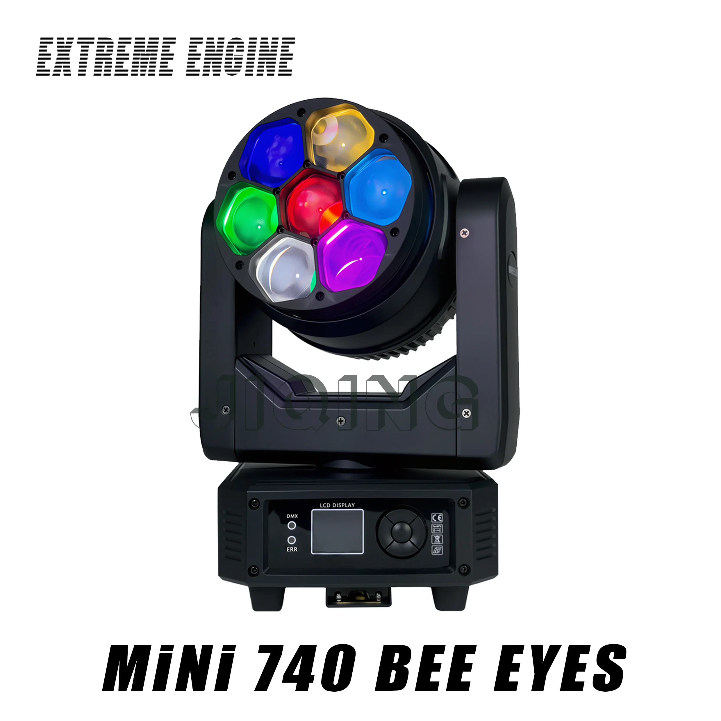 MiNi LED 7x40W Bee Eye Moving Head RGBW 4in1 LED Spotlight Wash/Beam/Zoom, Professional DJ/Bar Lighting Disco Show Stage Lights