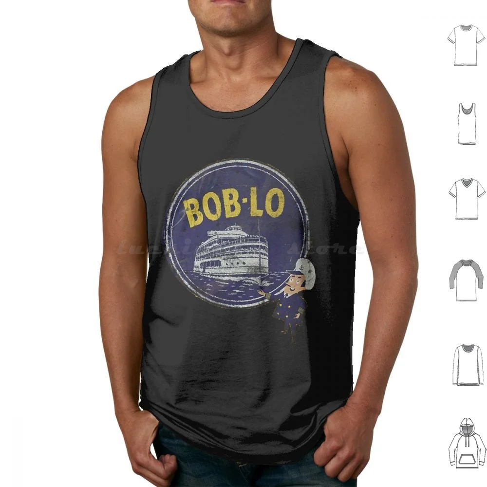 

Vintage Retro Classic Cute Detroit Boblo Island Tank Tops Print Cotton Vintage Retro Classic Cute Detroit Bob Lo Island