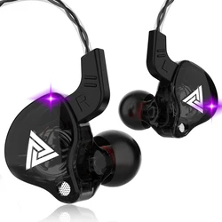 QKZ AK6 Wired Earphone Running Band Microphone Headphones HiFi Sport In Ear Monitor Music Bass Game Earbuds Headset 3.5MM