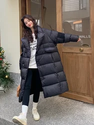 Ultra Light Fluffy Soft Feather Puffer Jacket Women's Duck Down Coat 2023 Winter Oversize Female Thick Long Bread Parkas