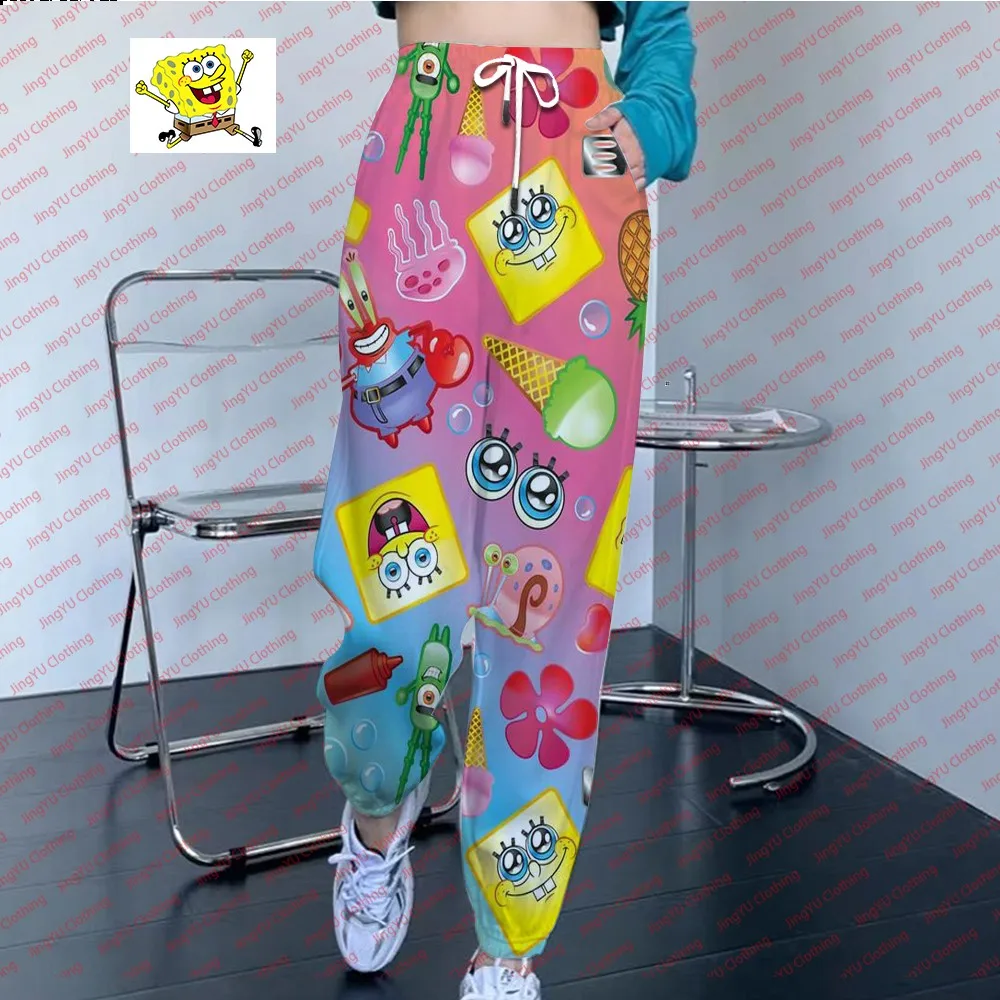 Spongebob Squarepants Grafische Print 2024 Herfst Dames Joggingbroek Broek Comfortabele Basis Casual Mode Joggingbroek Y 2K