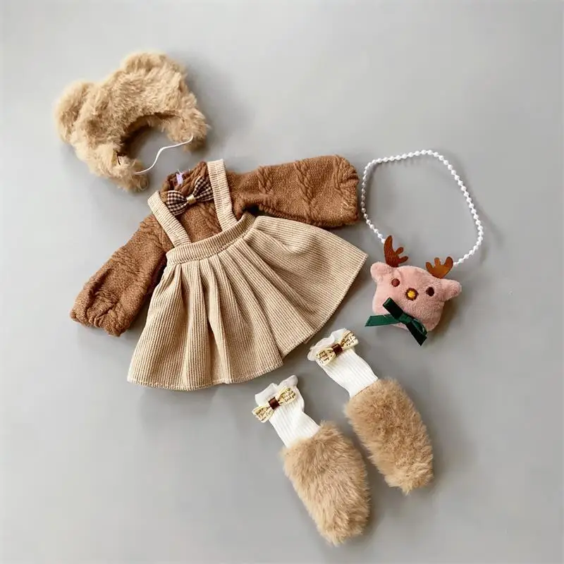 Ziemlich lässig 1/6 BJD Puppe Kleidung Outfit 30 cm Prinzessin Puppe DIY Dress Up Rock Kopfbedeckung Strampler Hosen Top Puppe Zubehör Geschenk