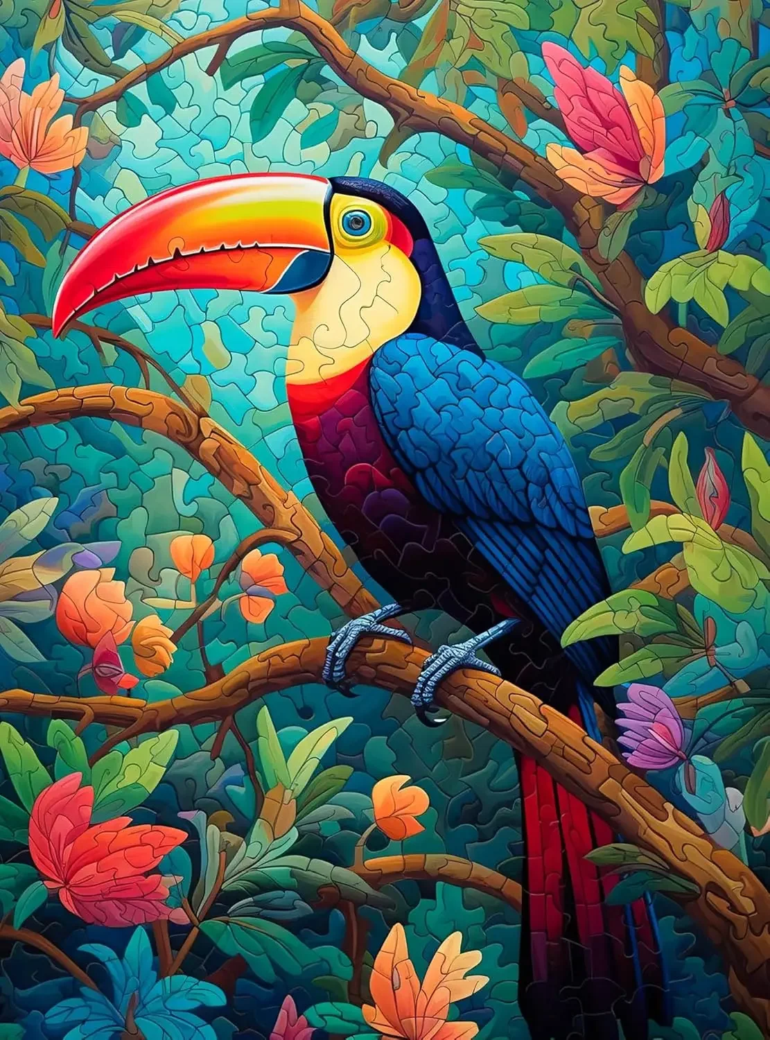 300 500 1000 Pieces Wooden Puzzle Tropical Forest Jigsaw Puzzle View Activity Perfect Gift for Adult Holiday Weekend Relaxing