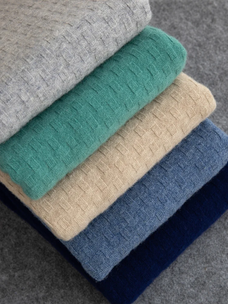 新品100%ウールセーター メンズ Oネック プルオーバー 秋冬 ソフト 長袖 カジュアル 大きいサイズ ベースシャツ ユース ニットトップス