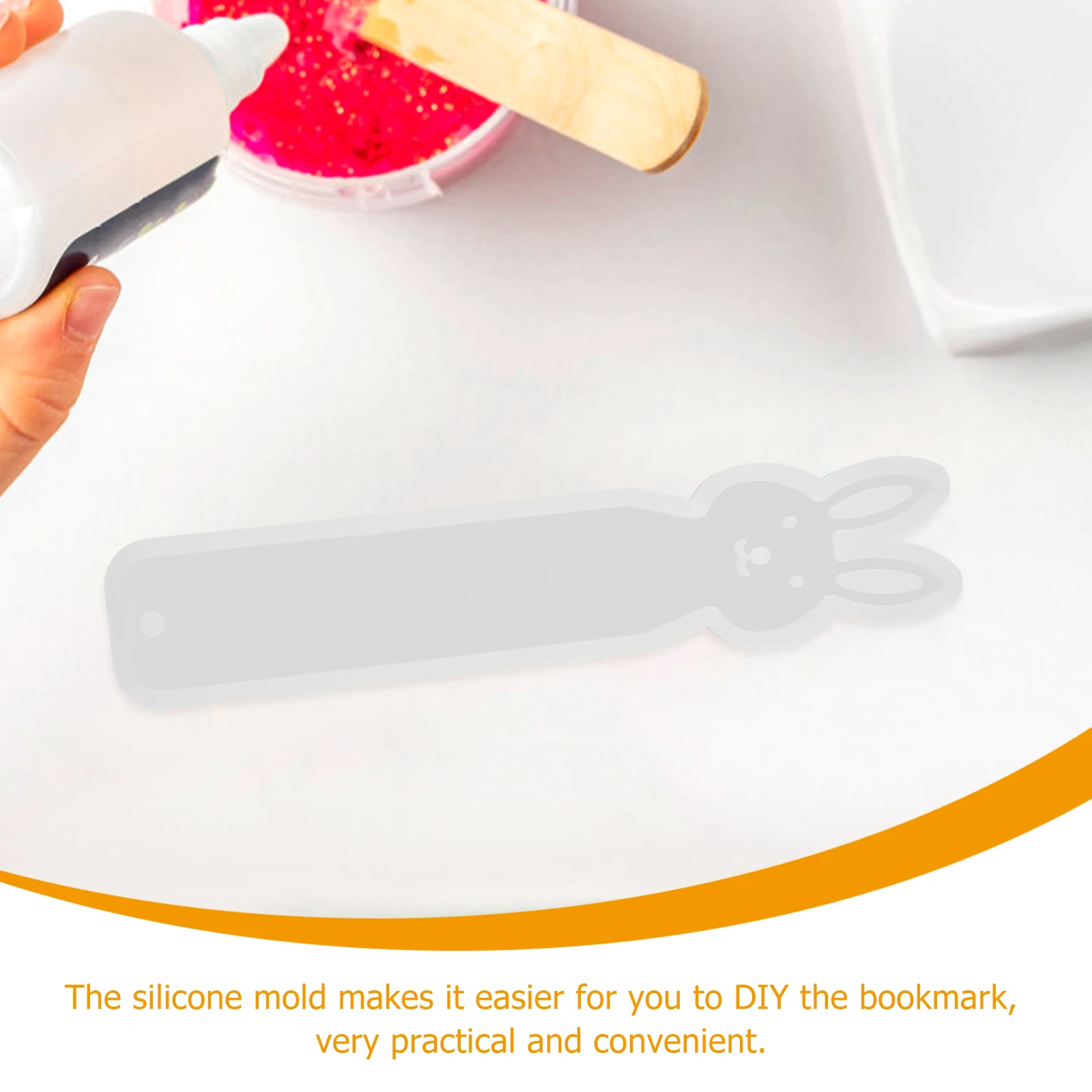 

8pcs Epoxy Silicone Casting Mold Bookmark Diy Supplies Resin Craft Mold Flexible Reusable Non-Stick Easy Clean Durable