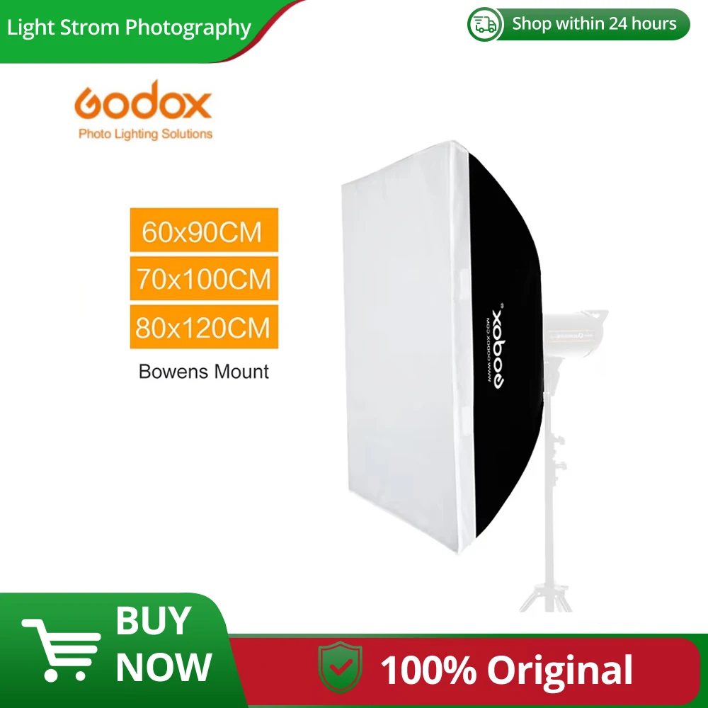 

Godox 60 x 90cm 70 x 100cm 80 x 120cm Speedlite Studio Strobe Flash Photo Reflective Softbox Diffuser for Bowens Mount SK400II