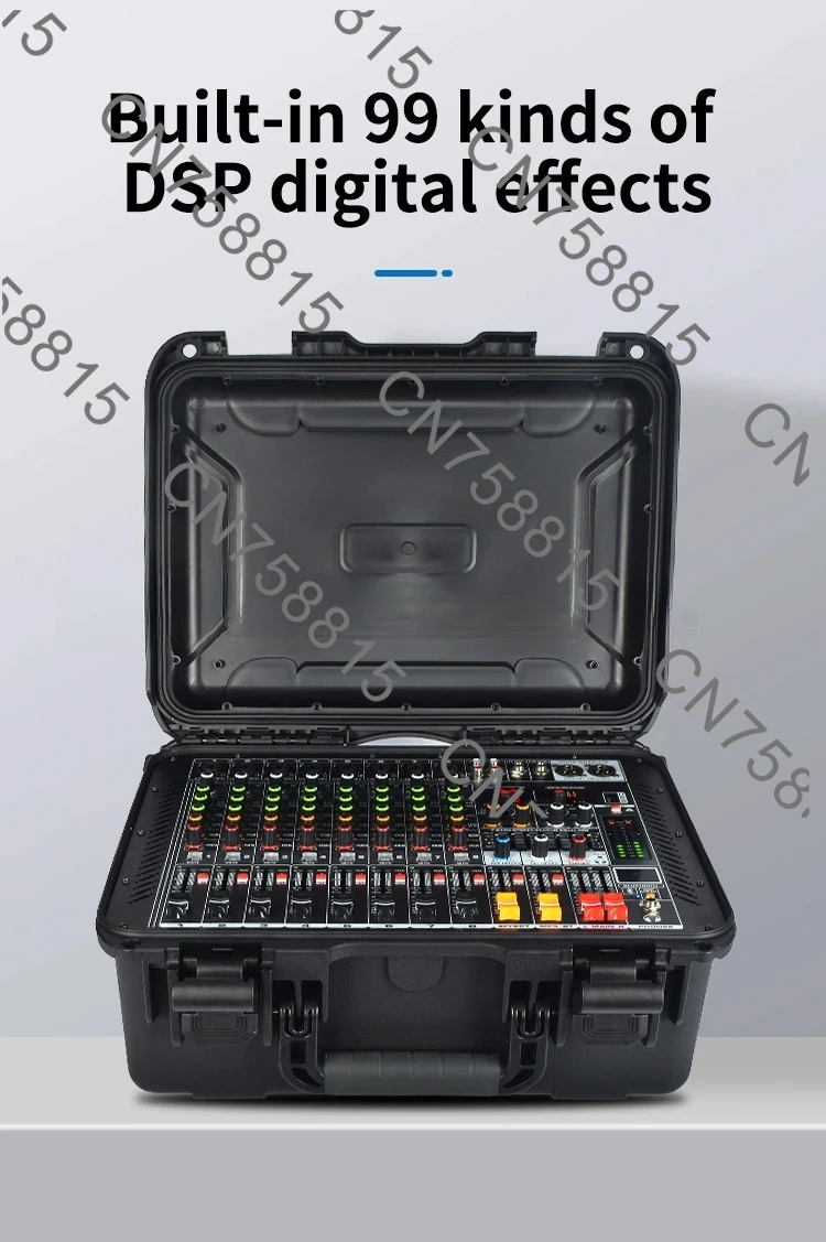 

Power Amplifier Bluetooth USB Integrated Mixer for Bar KTV Stage 8 Channel Sound Audio Mixer Handheld Box Dj Mixing Console