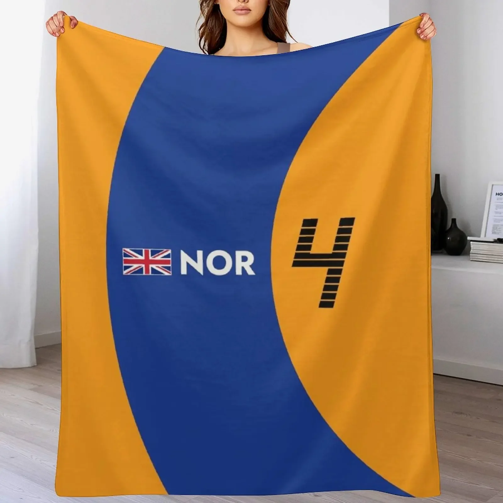 

F1 2021 - #4 Norris Throw Blanket Hairys For Decorative Sofa Blankets