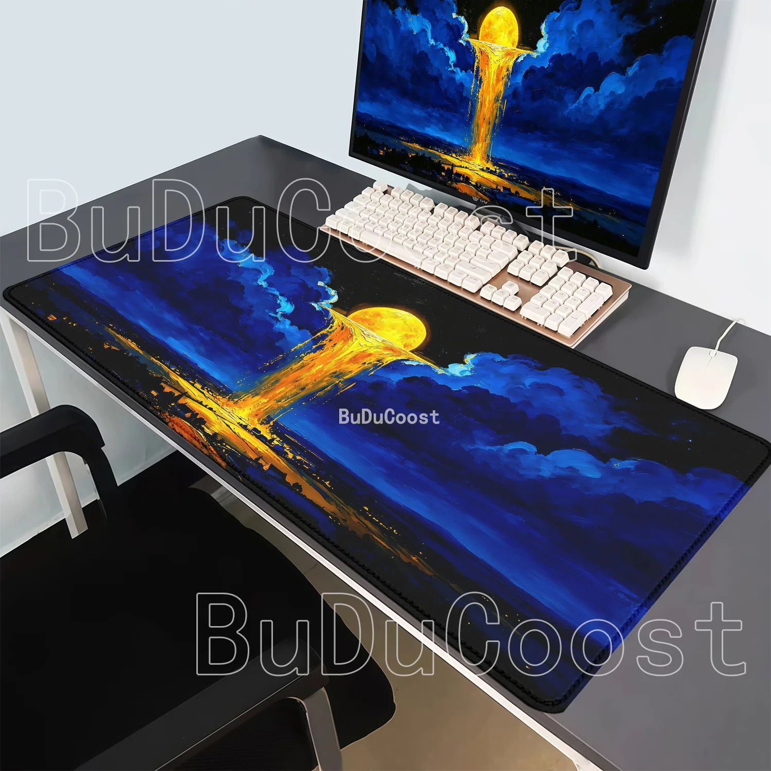 Gaming Mouse Pad Oil Painting Scenery Rubber Landscape PC Non-Slip Art Mousepad Office Accessories Keyboard HD Printing Desk Mat
