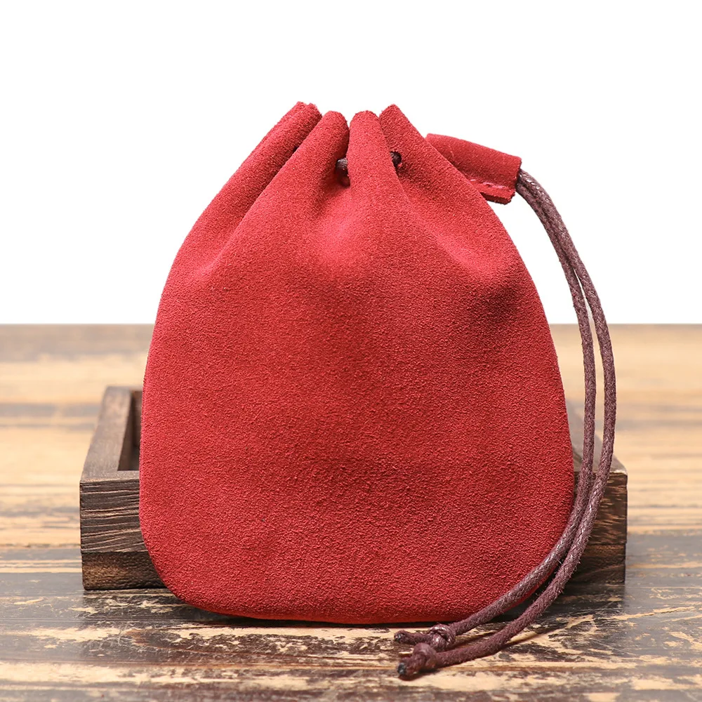 LUOKIR Herren-Geldbörse aus echtem Leder, schlicht, Vintage, kleine Kartentasche, Damen-Geldbörse aus Rindsleder, Schlüssel, Geld, Kordelzug, Aufbewahrungstaschen – Detail 18