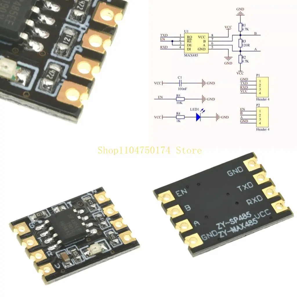 RS485 Communication Board for Digital-Level Processors, Transmit and Receive Contacts, A and B Bus Terminals, 3 to 5.5V Input