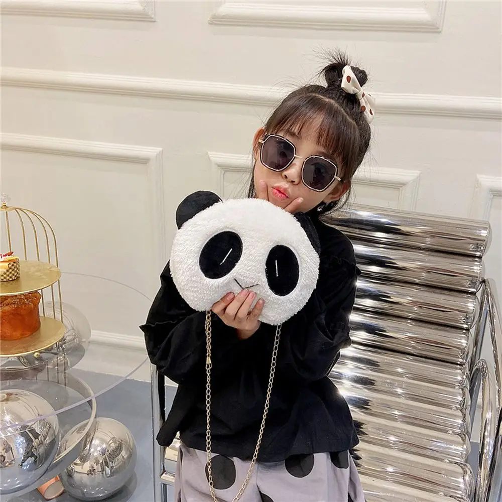 Tas selempang imut musim dingin, tas kurir, tas penyimpanan kartun Panda, tas tangan imut gaya Korea