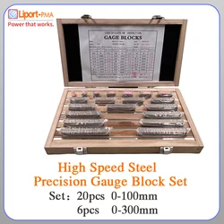 0-100mm 20pcs/0-300mm 6pcs,Rectangular Gage Block Set for Micrometer and Caliper Inspection, 0 Grade,Liport-PMA,