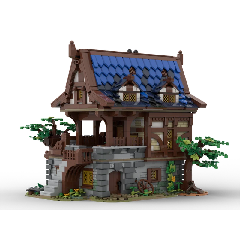 2404PCS Modular MOC Medieval Armory House Street View Architecture Building Blocks Model Toy Children's Birthday Gift Souvenir