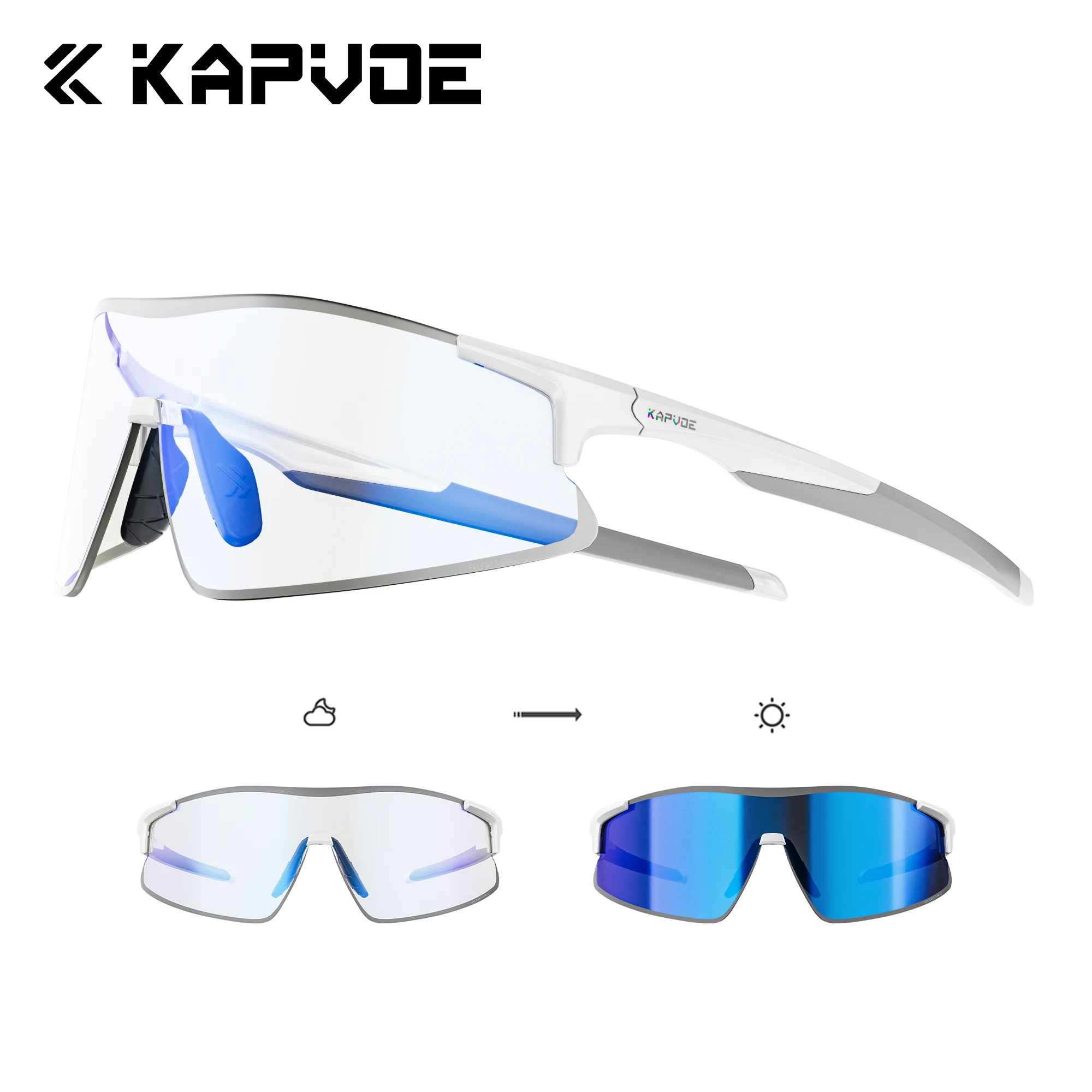 AliExpress kapvoe KAPVOE UV400 Photochromic HD Sunglasses Stylish Outdoor Glasses for Mountaineering Cycling Running Camping Driving Sunglasses